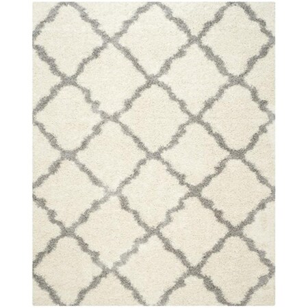 Safavieh Dallas Shag Power Loomed Rectangle Rug- Ivory - Grey- 5 ft. 1 in. x 7 ft. 6 in. SGD257F-5